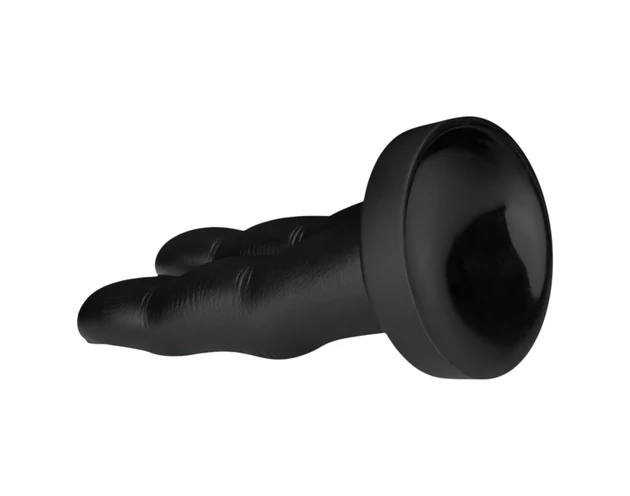 BUTTR Victory - dupla ujj anál dildó (fekete)