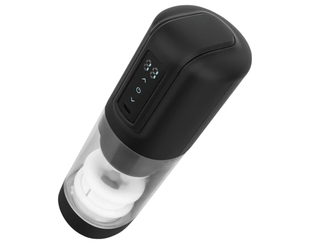 CRUIZR CX10 - forgó, fel-le mozgó maszturbátor (fekete)