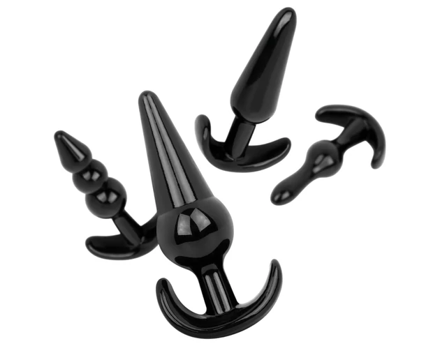 EasyToys - anál plug szett - 4 részes (fekete)