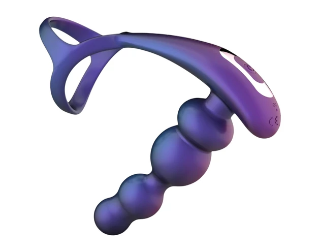 Hueman Stellar Force - anál vibrátor és péniszgyűrű (lila)