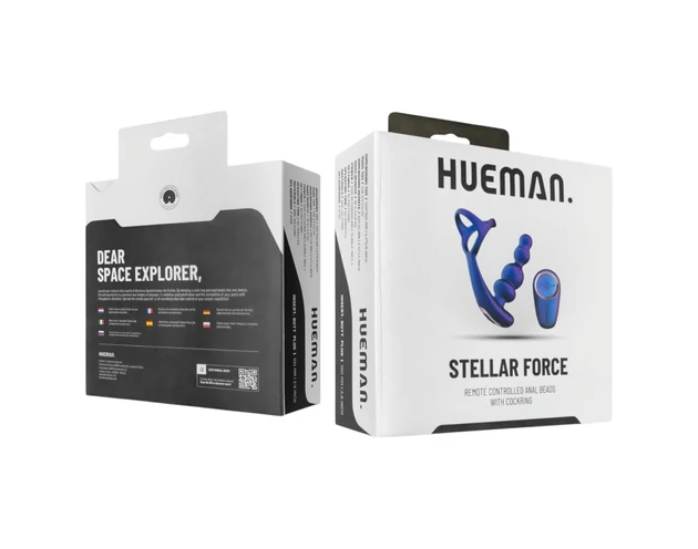 Hueman Stellar Force - anál vibrátor és péniszgyűrű (lila)