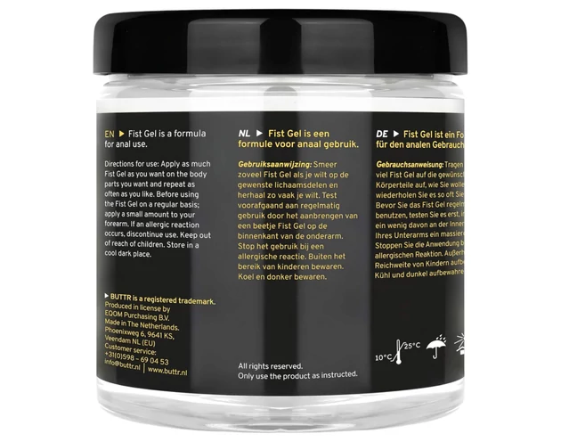 BUTTR - tapadásmentes öklöző (fisting) gél (500ml)