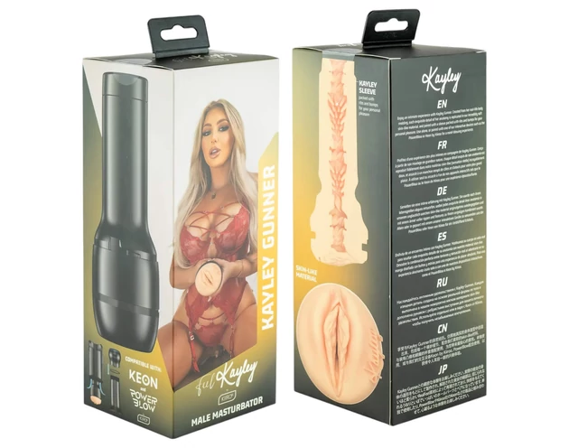 Kiiroo Kayley Gunner - műpunci - PowerBlow kompatibilis (natúr)