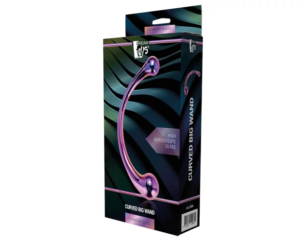 Dreamtoys - üveg masszírozó dildó (lila)