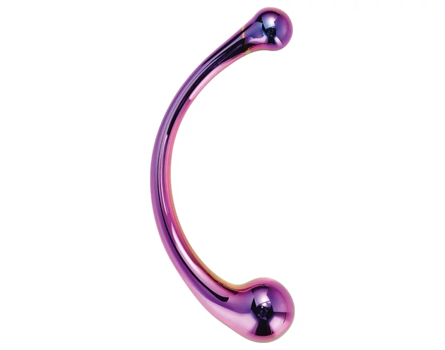 Dreamtoys - üveg masszírozó dildó (lila)