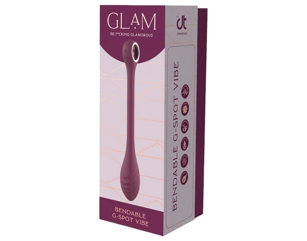 Glam - akkus, vízálló alakítható G-pont vibrátor (lila)