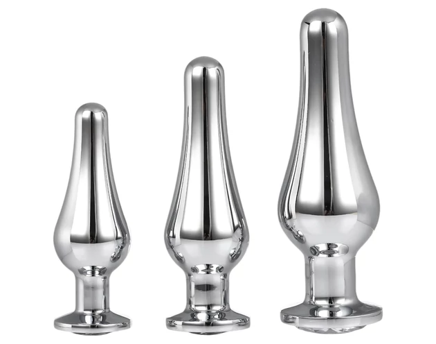 Gleaming Love - anál csúcs plug szett - ezüst (3 részes)