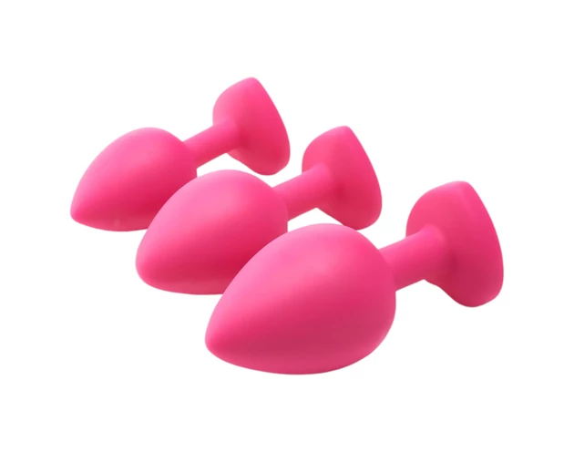 Flirts anal training kit - anál plug szett (3db) - pink