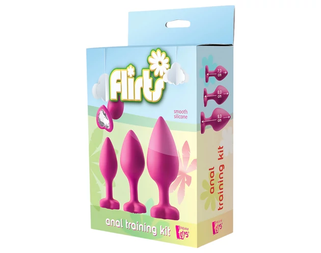 Flirts anal training kit - anál plug szett (3db) - pink
