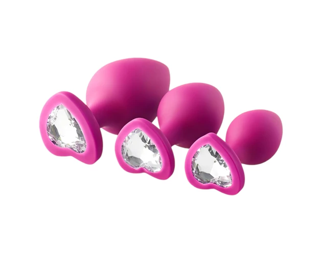 Flirts anal training kit - anál plug szett (3db) - pink