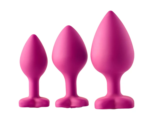 Flirts anal training kit - anál plug szett (3db) - pink