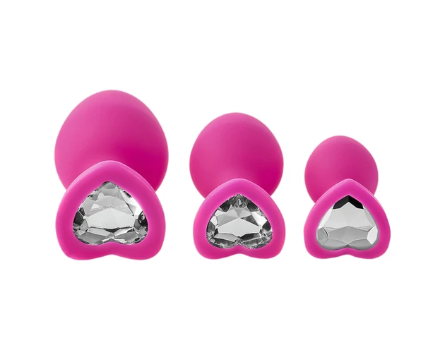 Flirts anal training kit - anál plug szett (3db) - pink