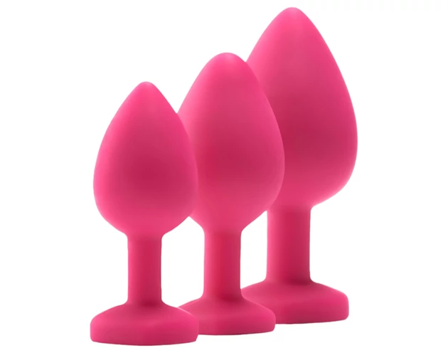 Flirts anal training kit - anál plug szett (3db) - pink