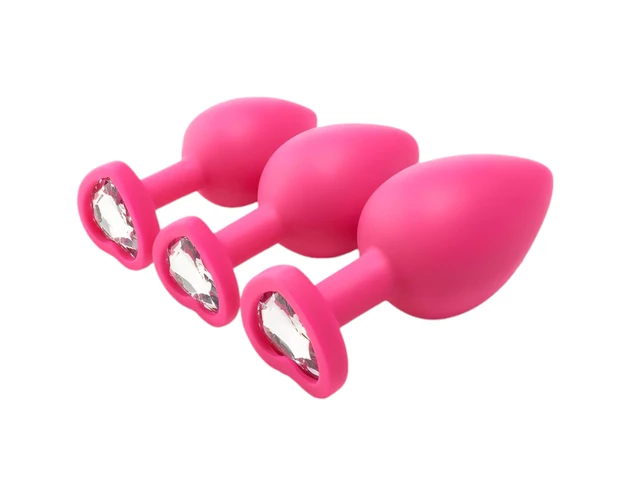 Flirts anal training kit - anál plug szett (3db) - pink