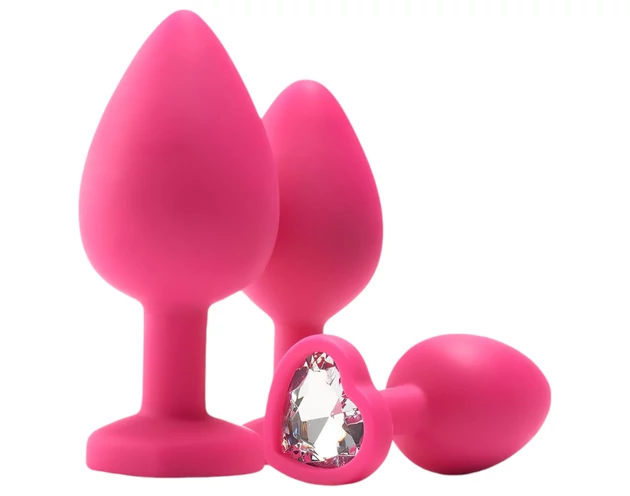 Flirts anal training kit - anál plug szett (3db) - pink