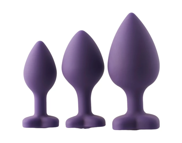 Flirts anal training kit - anál plug szett (3db) - lila