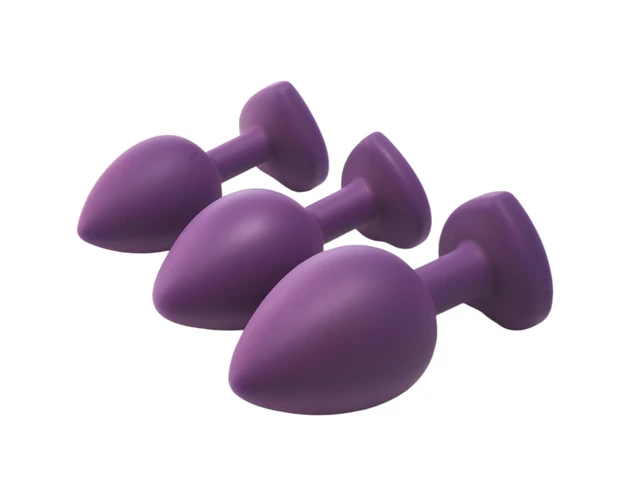 Flirts anal training kit - anál plug szett (3db) - lila