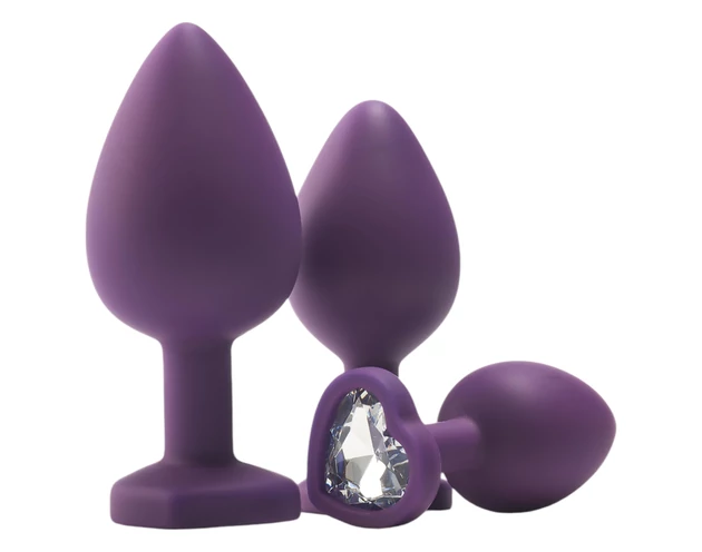 Flirts anal training kit - anál plug szett (3db) - lila