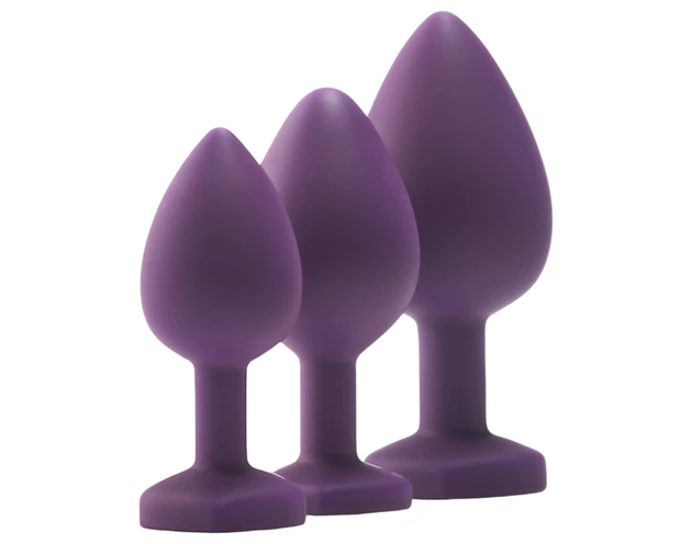 Flirts anal training kit - anál plug szett (3db) - lila