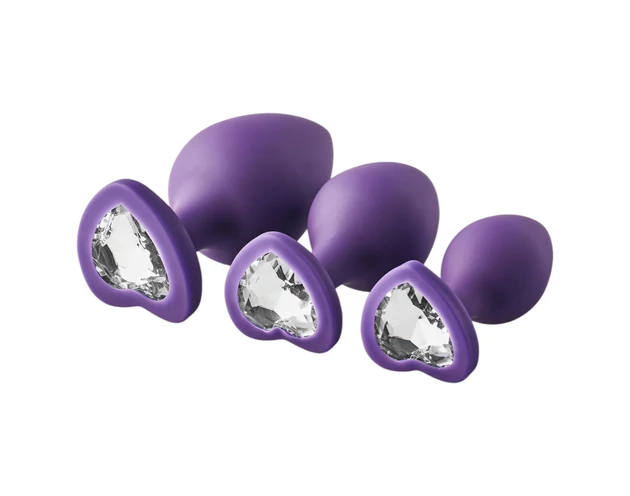 Flirts anal training kit - anál plug szett (3db) - lila