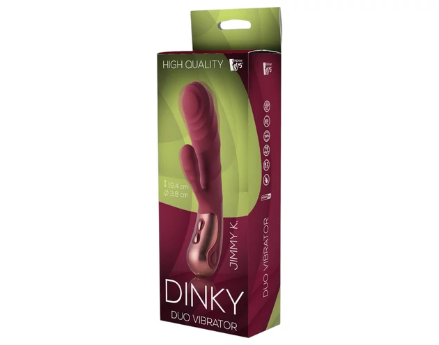 Dinky Jimmy K. Duo - akkus, csiklókaros vibrátor (piros)