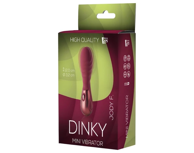 Dinky Jody F. Mini - akkus, bordázott mini vibrátor (piros)