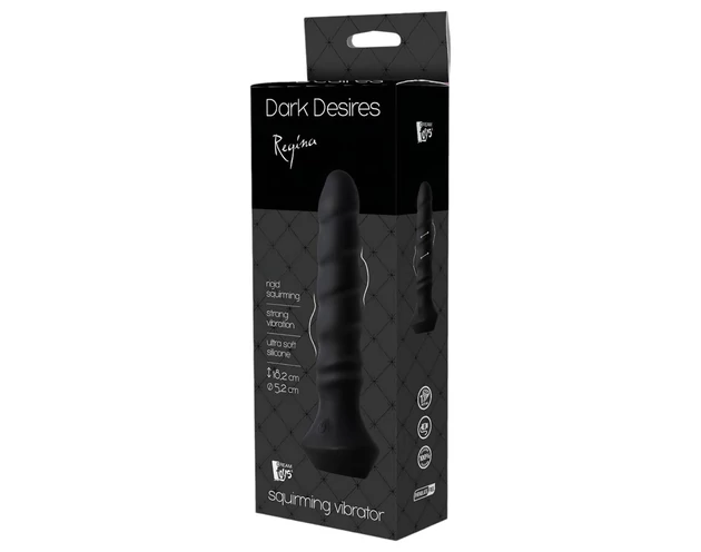 Dark Desires Regina - akkus, tekergő anál vibrátor (fekete)