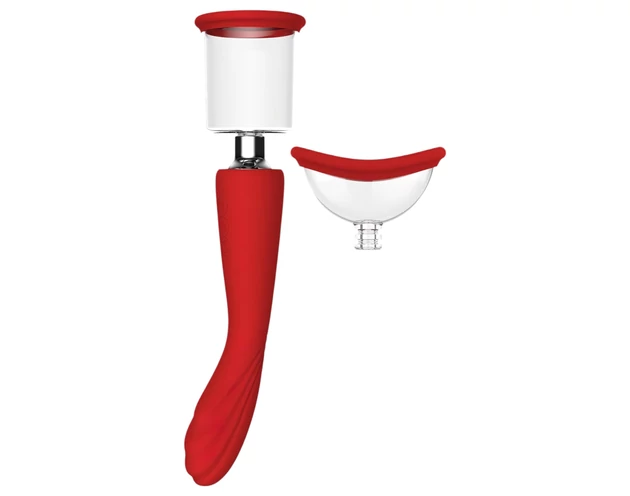 Red Revolution Georgia - G-pont vibrátor és puncipumpa (piros)