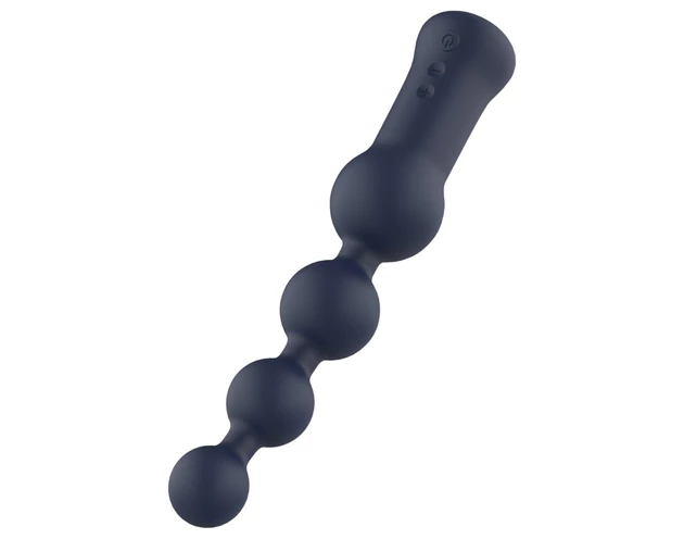 Startroopers Hubble - akkus gyöngyös anál vibrátor (fekete)