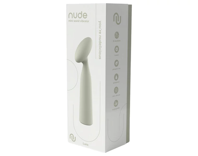 Nude Luna - akkus mini wand vibrátor (szürke)