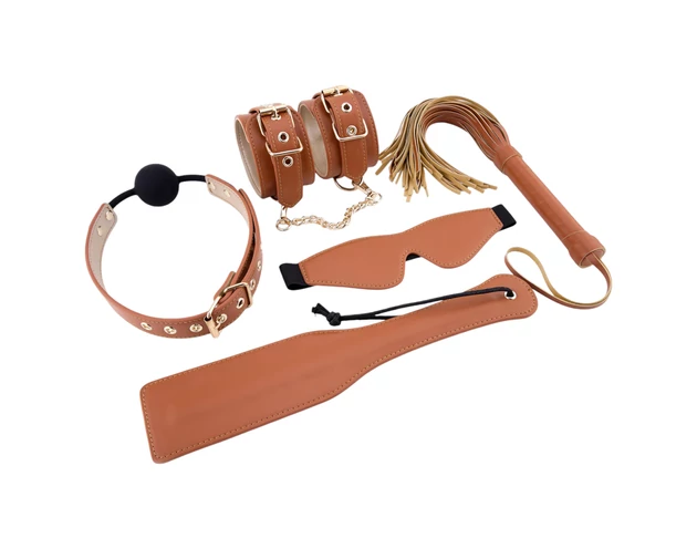 Blaze Elite - BDSM szett - 5 részes (konyak)