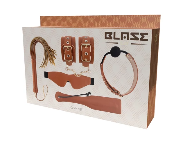 Blaze Elite - BDSM szett - 5 részes (konyak)