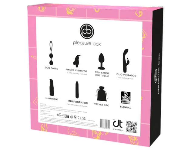 Pleasure Box Love to Play - vibrátor szett - 6 részes (pink-lila)