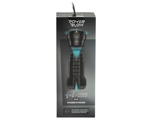 Kiiroo PowerBlow + Feel Pocket zseb maszturbátor (fekete)