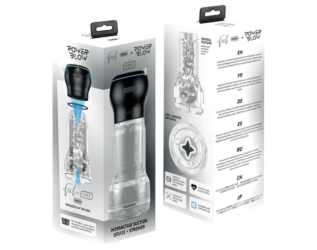 Kiiroo feel Pocket & PowerBlow - interaktív maszturbátor (átlátszó)