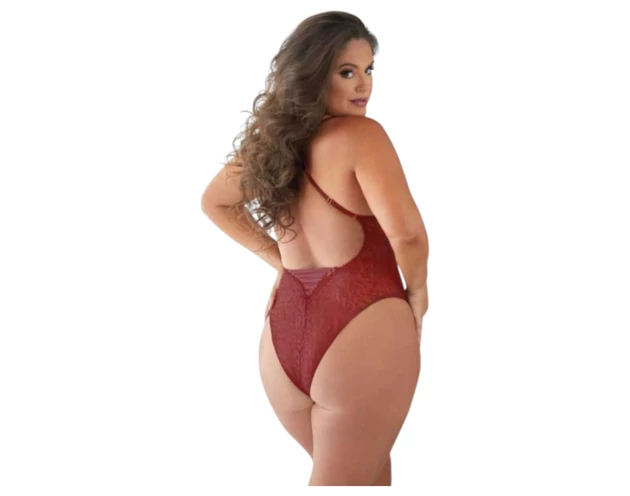 Allure - leopárdmintás body (piros)