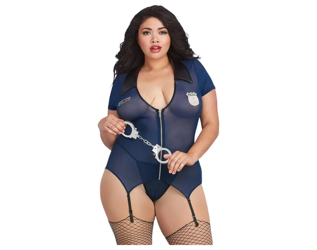 Dreamgirls Plus Size - rendőrnő jelmez (kék)
