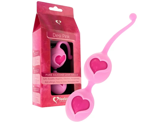 FEELZTOYS Desi - szíves gésagolyó duó (pink)