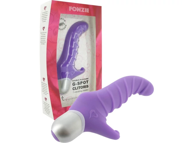 FEELZTOYS Fonzie - csiklókaros, redős G-pont vibrátor (lila)