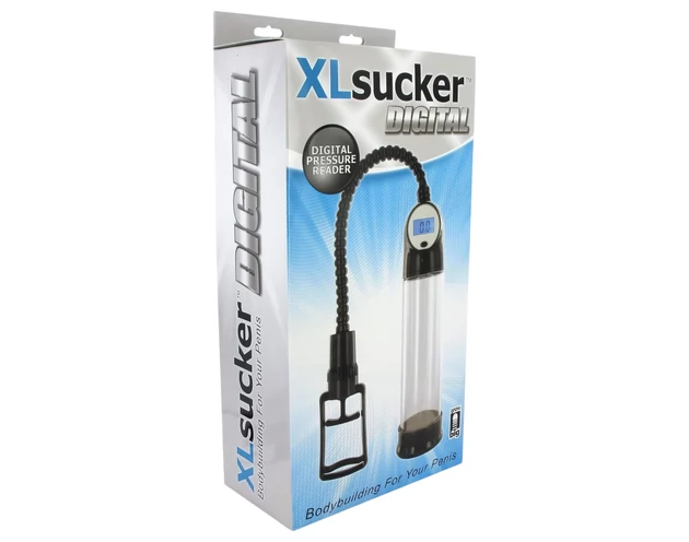 XLSUCKER - digitális potencia- és péniszpumpa (átlátszó)