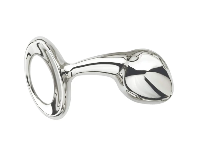 Njoy M - közepes fém anál plug (ezüst)