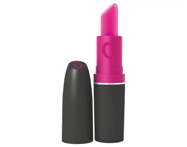 Screaming Lipstick - rúzs vibrátor (fekete-pink)