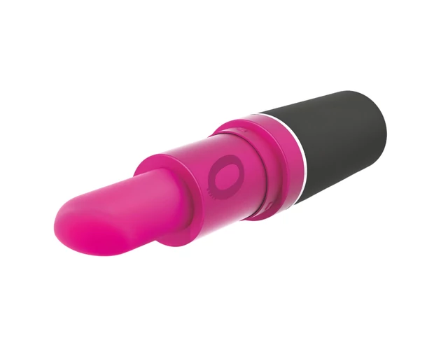 Screaming Lipstick - rúzs vibrátor (fekete-pink)