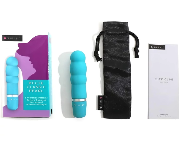 B SWISH Bcute Pearl - vízálló gyöngyös vibrátor (türkiz)