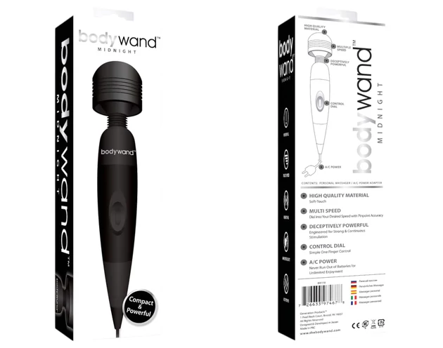 Bodywand - hálózati masszírozó vibrátor (fekete)
