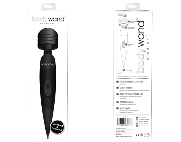 Bodywand - hálózati masszírozó vibrátor (fekete)