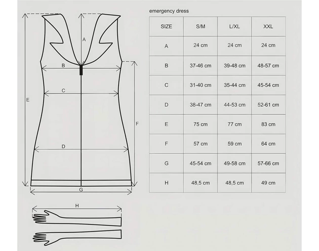 Obsessive Emergency - nővérke jelmez szett - fehér (S/M)