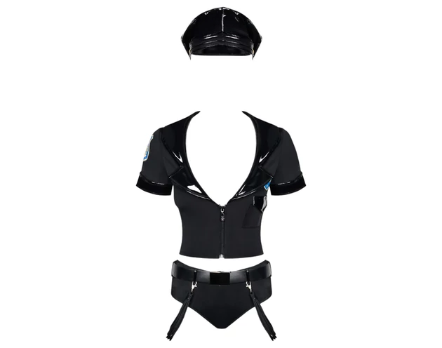 Obsessive Police - rendőrnő jelmez szett (S/M)
