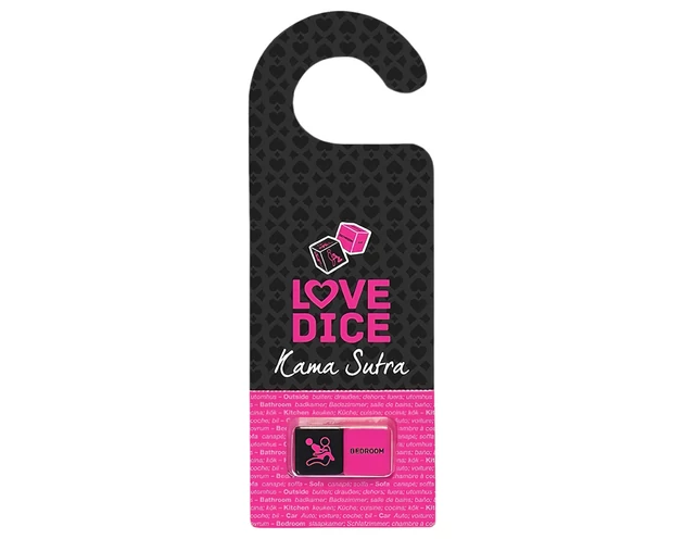 Szex kocka ajtó akasztóval szett (fekete-pink)