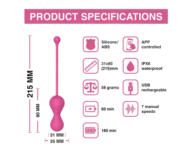 Magic Motion Kegel Master - Okos gésagolyó duó (lila)